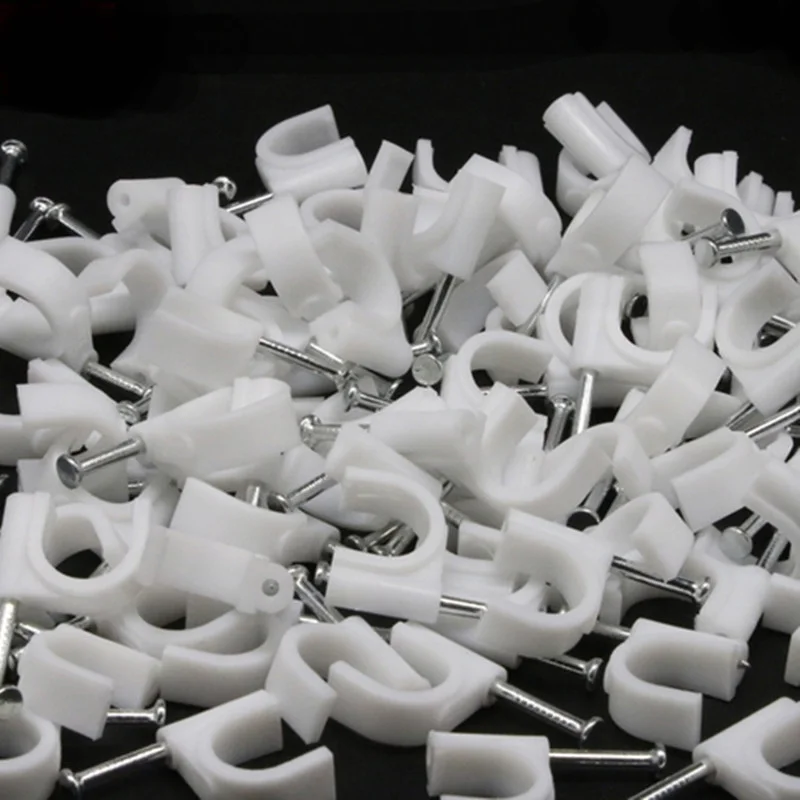 100PCS/LOT Cable Clips 5mm Home improvement tools Wire fixedcable clip