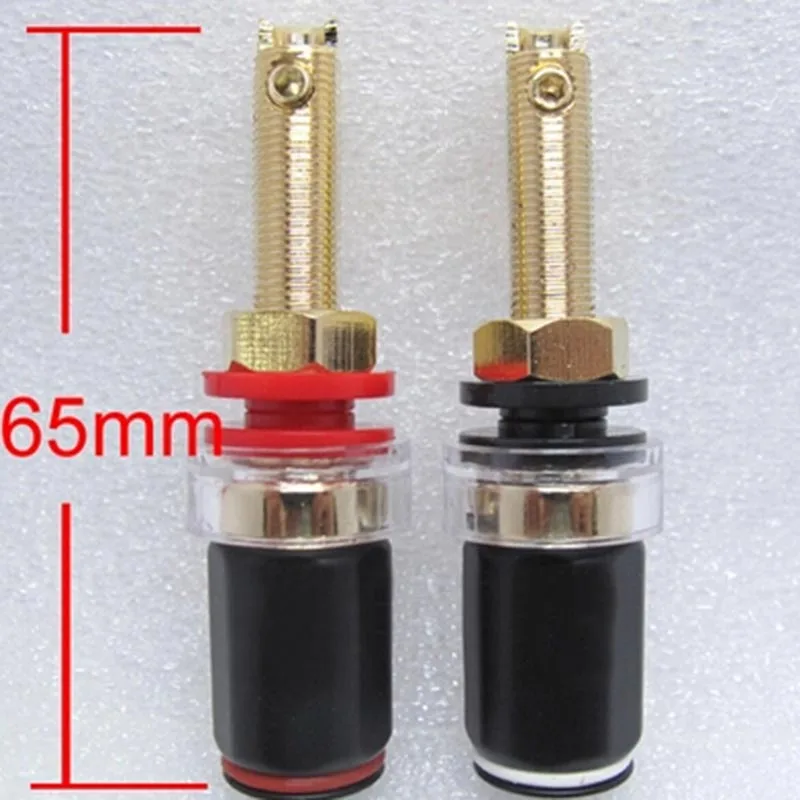 A pair Banana connector Gold plated solder free banana plug sockets