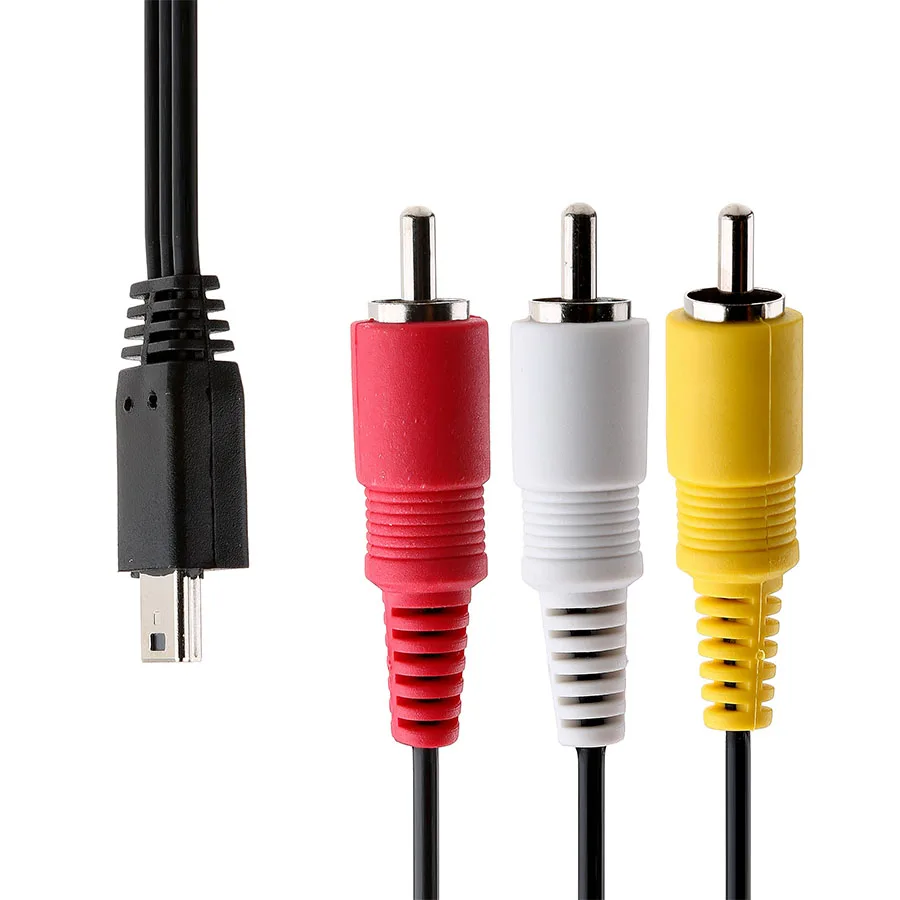 Камера Аудио Видео AV кабель 5 PIN Mini USB к 3 RCA для Canon EOS 5D2 5D Mark III 6D 7D 60D 70D 700D 760D G7X G1X SX50 SX60