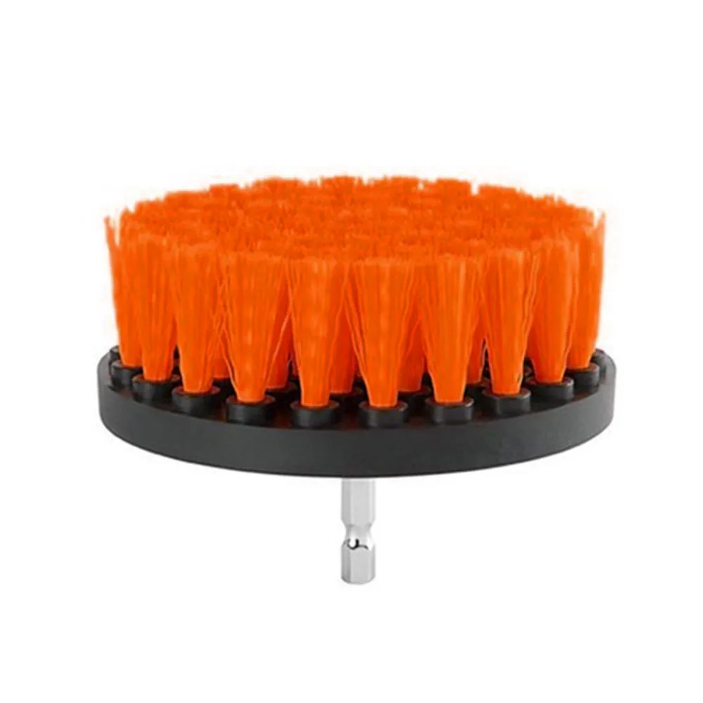 orange B 4 inch Мощная щетка для скруббера, щетка для чистки поверхностей ванной комнаты, Ванна для душевой плитки, затирка, беспроводной набор для чистки скраба, инструменты#3 - Цвет: orange B 4 inch