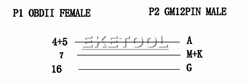 Лучшее качество Соединительный кабель для GM 12PIN OBD OBDII автомобильный адаптер для GM 12 Pin до 16 Pin Женский Диагностический интерфейс
