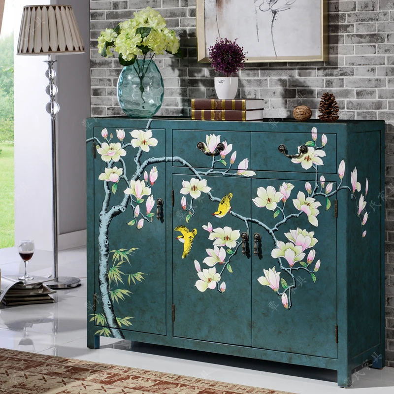 European style shoe cabinet, European style hall cabinet, large capacity vestibule cabinet, Mediterranean hand European style shoe cabinet, European style hall cabinet, large capacity vestibule cabinet, Mediterranean hand