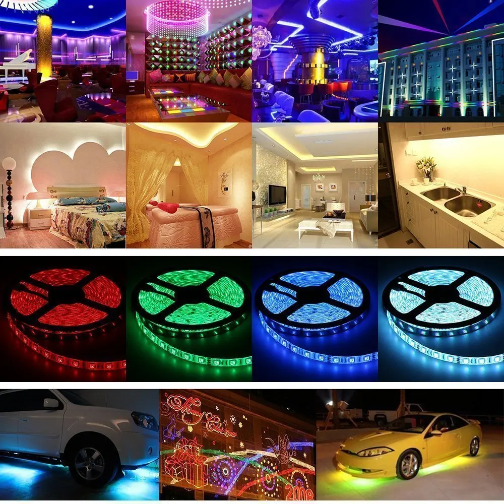 5 м Светодиодная лента 300 600 LED SMD 5054 подсвечиваемая 12V гибкий свет яркий чем 5050 5630