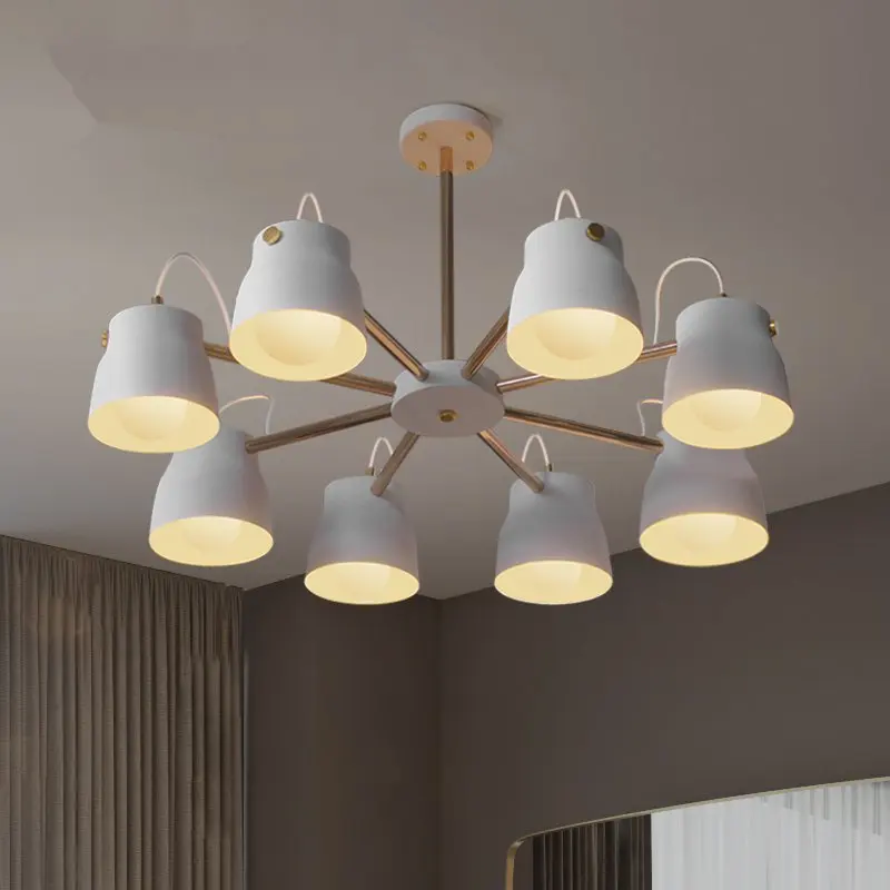 

Industrial wind living room pendant lamp lights loft retro Creative iron study bedroom restaurant mine hammer Macaron Chandelier