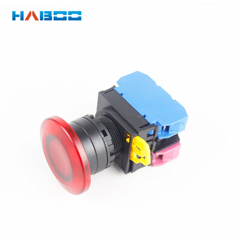 

10pcs/lot HBHQ22mm led switch on-off, latching push button switch 1NO/1NC illuminated push button switch 6V 12V 24V 110V 220V