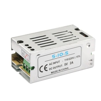 

Lighting Transformers 5V 2A 10W LED Power Supply Adapter 5 V 2A LED Driver Aluminum AC 110V 220V to 5v For led strip light Lamp