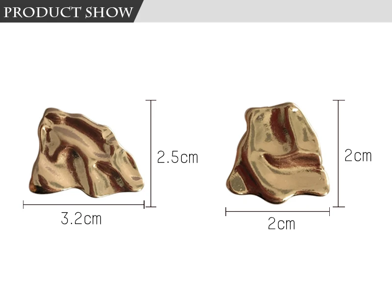 Irregular metal earrings  (1)