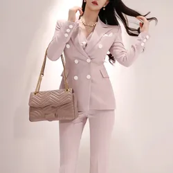 2019 Office Ladies Suits Striped 3 Pieces Women Suits Double Breasted Slim Blazer Patchwork Tops High Waist Pant Suits For Women 2019 Office Ladies Suits Striped 3 Pieces Women Suits Double Breasted Slim Blazer Patchwork Tops High Waist Pant Suits For Women