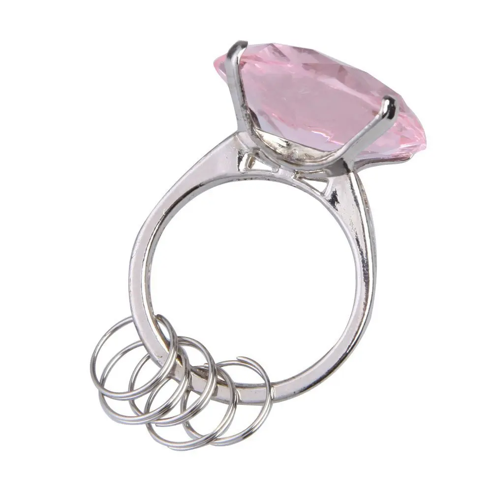 Diamond Engagement Ring Keychain Key Chain Keyring Wedding Favors