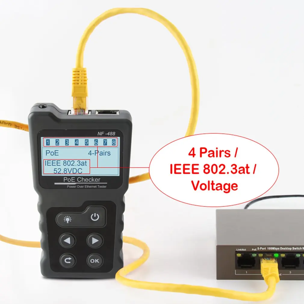 

Network Tester Checker Test Power Over The Ethernet Cat5 Cat6 Lan Tester Network Detection Tool