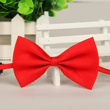 10 шт./лот) Детский галстук из полиэфирной пряжи, повседневный жаккардовый Одноцветный галстук-бабочка для домашних питомцев, 1 шт./партия