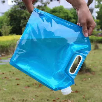

5L Outdoor Collapsible Foldable Water Drinking Bag Car Water Carrier Container