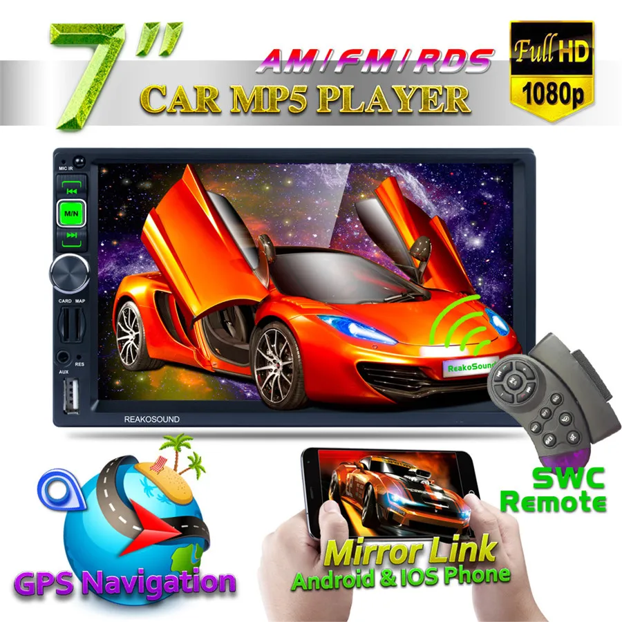 

New Capacitive Screen Car GPS Navigation Support Radio Bluetooth RDS Mirror Link Free 8G Australia Map Card