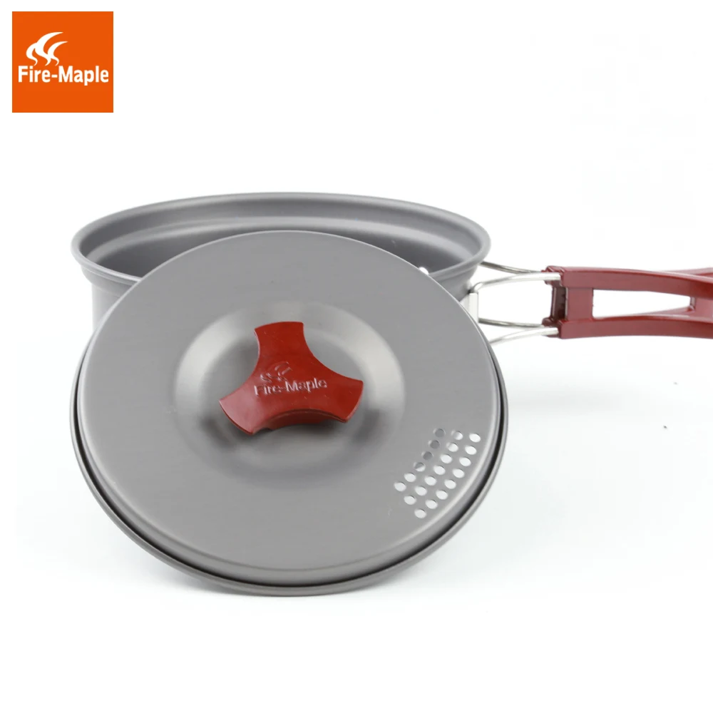 Fuego de arce de olla de Camping al aire libre 1-2 personas conjunto se Cocina al aire libre cubiertos Panelas campamento Cocina utensilios de Cocina de Picnic FMC-203