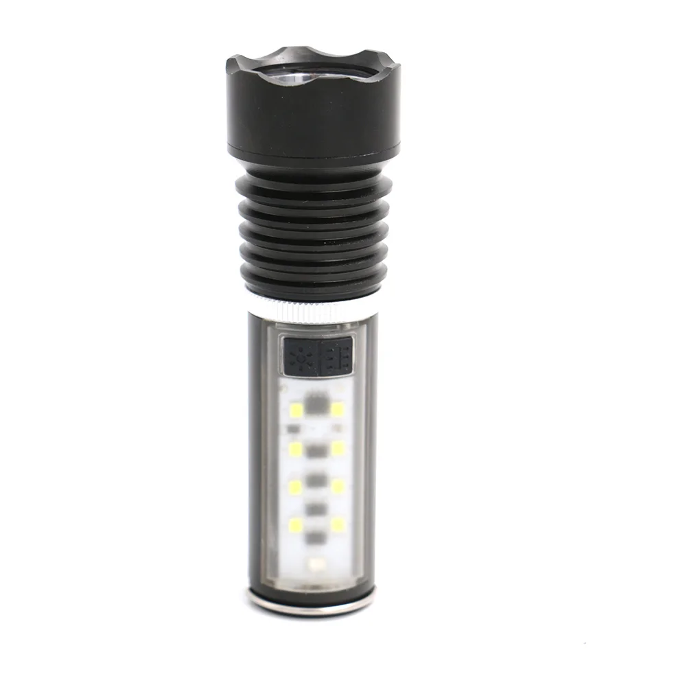 

XPE LED+ 8*LED 2 in 1 Camping Flashlight 3 Modes With Strong Magnetic 360 Degree Hanging Hook Power By 1x18650 3.7V Batteries