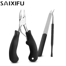 3 шт./компл. Нескользящая ручка ножницы для кутикулы плоскогубцы омертвевшая Кожа ножницы и щипчики для ногтей фрезы Paronychia маникюрный набор инструментов BT52