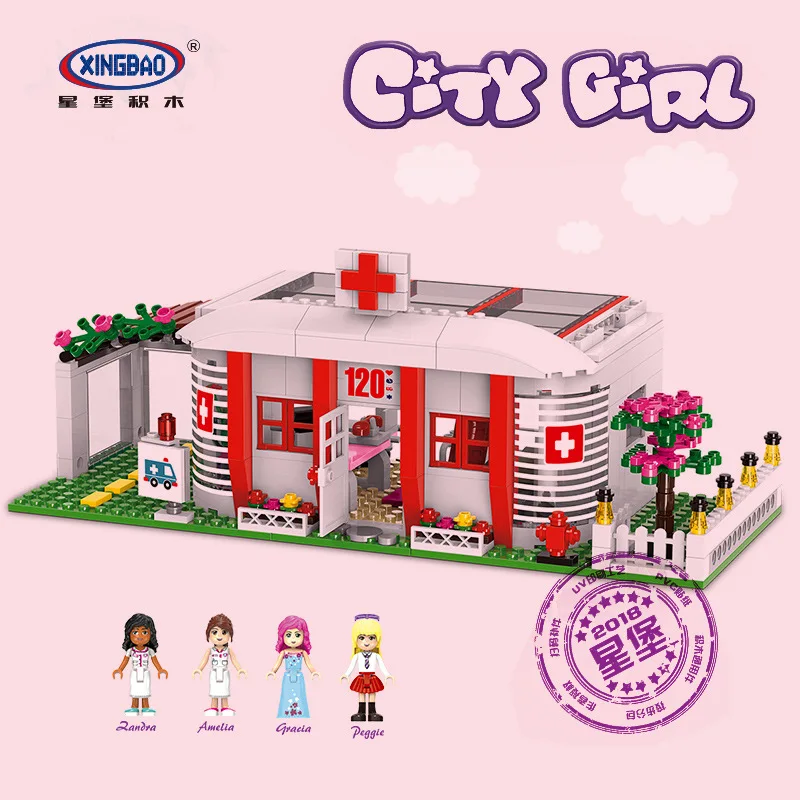 

XINGBAO 12009 Toys Girls Series The Campus Medical Office Set Building Blocks Bricks Funny Toys Kids Gifts