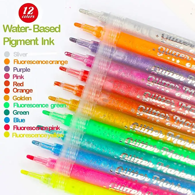 6 для маркеров с блестками, акриловые маркеры для рисования, набор ручек для рисования, маркеры для рисования