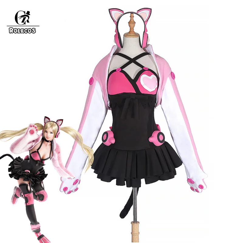 

ROLECOS Custom Size Made Game Tekken 7 Cosplay Costume Lucky Chloe Cosplay Women Costume Cute Sexy Cat Costume for Game Party