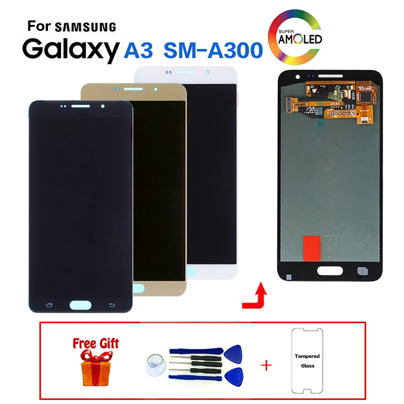 AMOLED для samsung Galaxy A3 SM-A300F A300FU дисплей ЖК-экран Замена для samsung A300M A300Y A3000 A3009 модуль дисплея