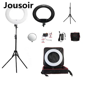 

Black FS-480II 2 Colors adjust Camera Photo/Studio/Phone/Video 18"48W 480 LED Ring Light LED Lamp+ 2M tripod +Soft CD50
