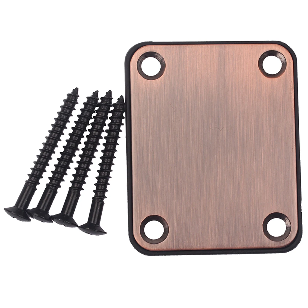Electric Guitar Steel Neck Plate Stringed Instruments  Guitar Replacement Neck Plate for Tele Telecaster Guitar Neck Joint Board