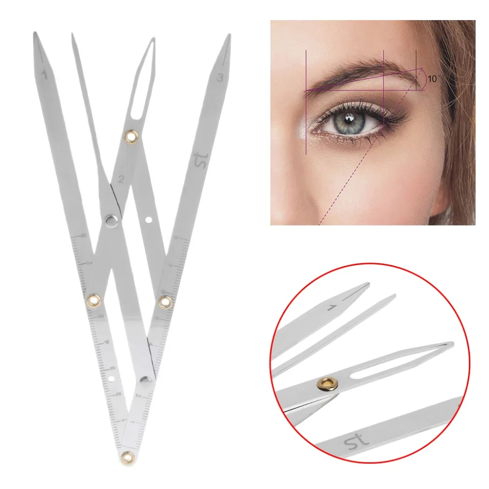 Buy Eyebrow Ruler Stainless Steel Fordable Tattoo