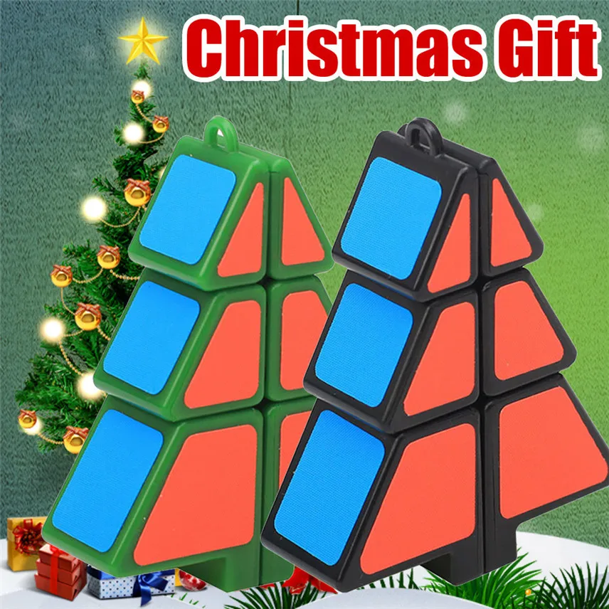 

2018 Tops Quality Magic Cube 1X2X3 Christmas Tree Cube Puzzle Ultra-Smooth Magic Puzzle Xmas Gifts Dropshipping juguete Z*