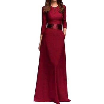 

2019 Red Beach Fashion Dress Lace Up Long Winter Dresses Slim Vintage Party Dress Autumn Female Maxi Bodycon Dress