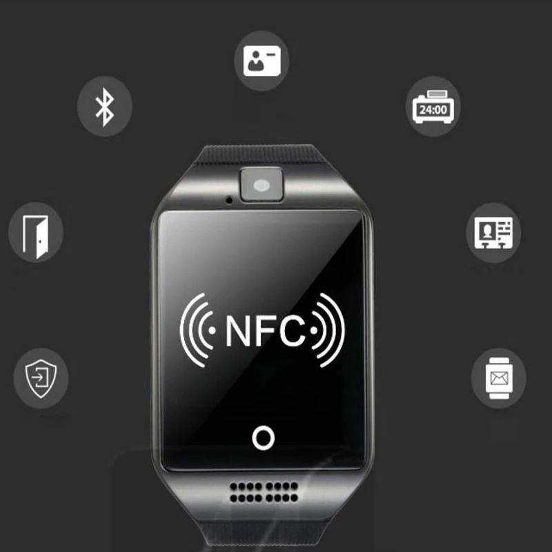 Смарт часы Q18 Bluetooth Поддержка NFC SIM карты GSM видеокамеры Android/IOS PK GT08 DZ09 U80|watch q18|smart watch