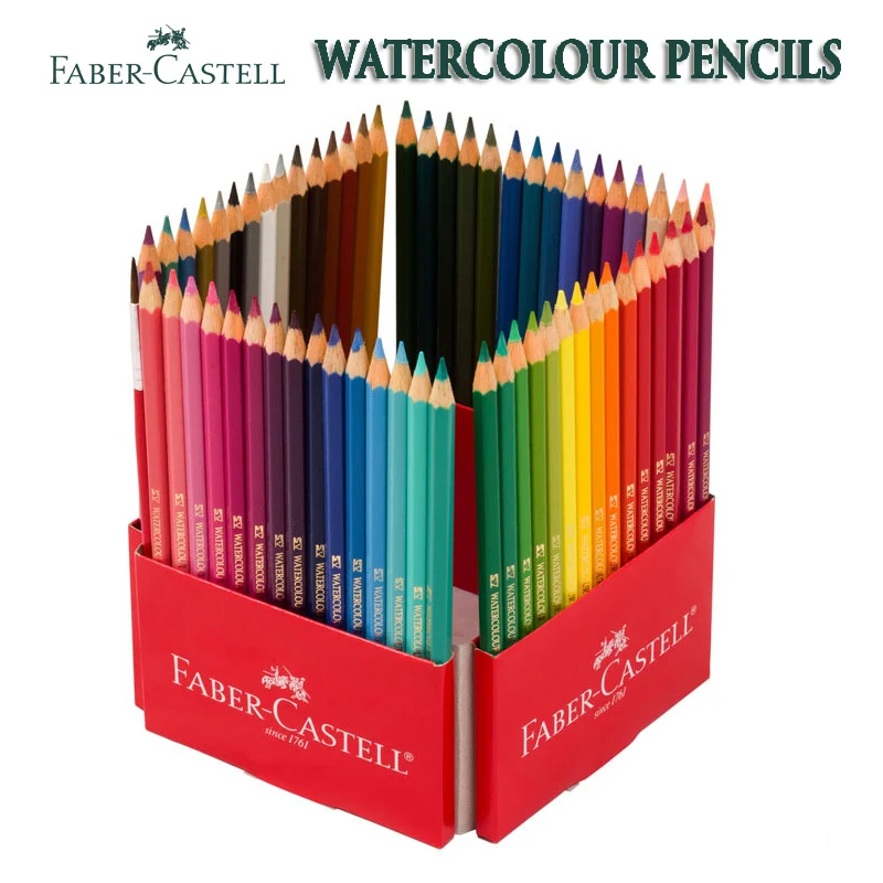 72 faber castell акварельные карандаши 48 набор aquarelle 24 пастилки карандаш