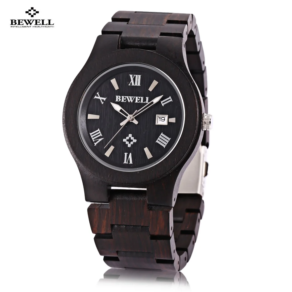 

2018 New Arrival Bewell ZS - W127A Men Quartz Watch Wooden Case Date Luminous Display Japan Movt Wristwatch Relogio Masculino