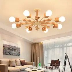 Nordic подвесные светильники для домашнего освещения современный подвесной светильник деревянный Алюминий светодиодный абажур Спальня