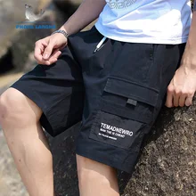 Мужские одноцветные шорты Карго новые армейские х/б мужские шорты свободные рабочие повседневные короткие брюки плюс размер 4XL без пояса