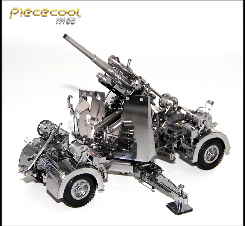 Piececool 3D металлическая головоломка немецкий 88 противовоздушная анти-танковая артиллерийская модель DIY лазерная резка сборка паззл игрушка подарок для взрослых