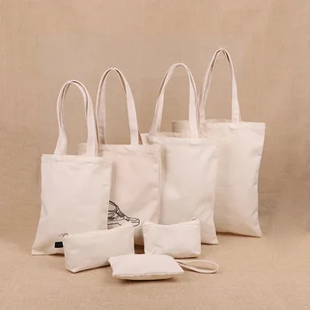 

New white blank canvas bag creative canvas purse shoulder canvas bag