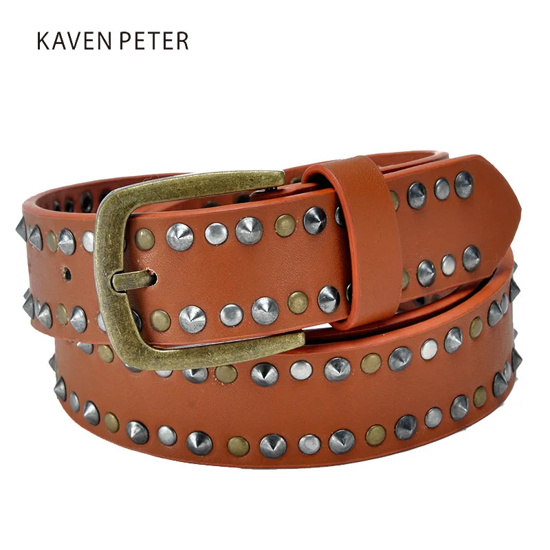 Women Waist Metal Belt With Pu Leather Fashion Ladies Metal Belts For