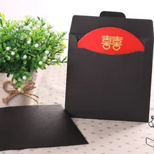 Винтажные Мини-крафт-бумага Конверт Размер 125*125 мм 3 цвета Свадебный конверт/поделки позолотой украшена/50 шт./компл