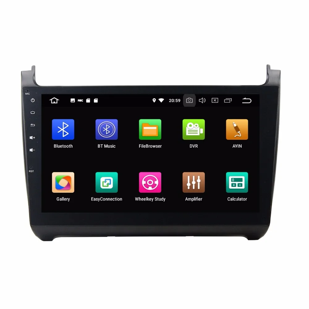 Clearance Octa Core 10.1" Android 9.0 Car Radio DVD GPS for Volkswagen POLO 2015 With 4GB RAM Bluetooth 64GB ROM stereo navigation 64G ROM 1