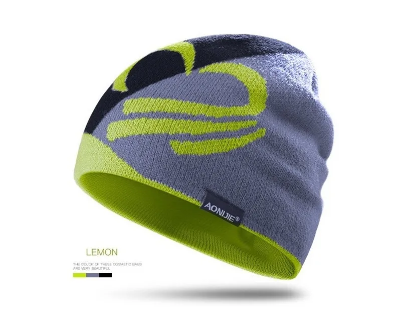AONIJIE уличный Зимние трикотажные шапки спортивная шапка для сноубординга зимние ветрозащитные теплые лыжные кепки для бега - Цвет: lemon