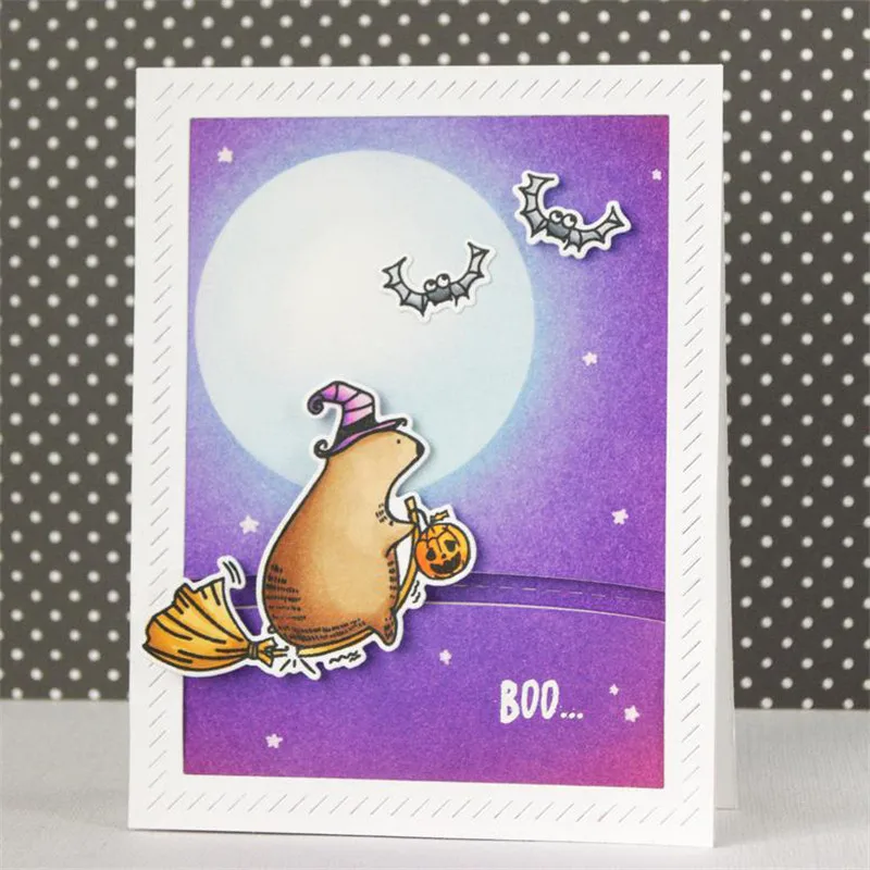 

InLoveArts Boo Clear Stamps and Dies for Craft Dies Scrapbooking Metal Cutting Dies Stencil New Dies for 2019 Decoration