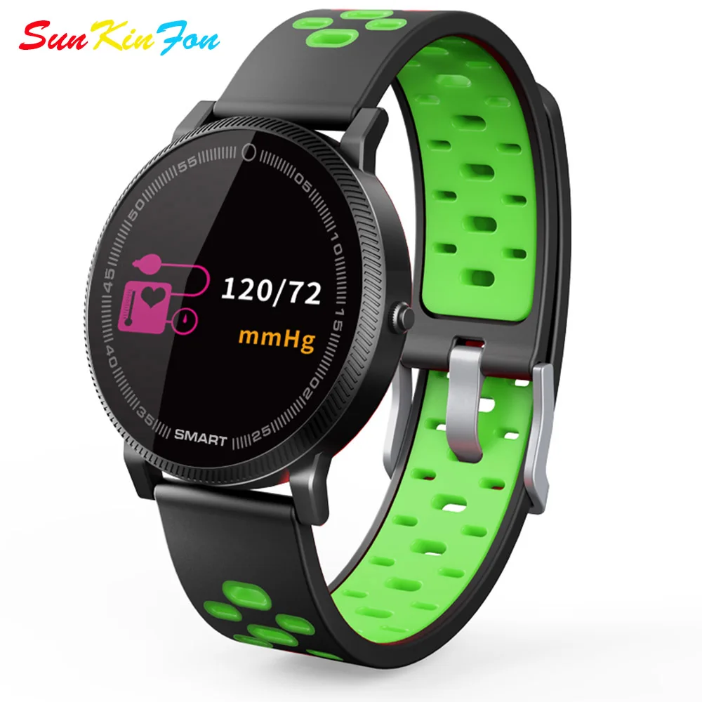 S6K Color Screen Smart Sport Bracelet Heart Rate Fitness Tracker Smart Wristband Blood Pressure Watch for iPhone X 8 Plus 7 Plus