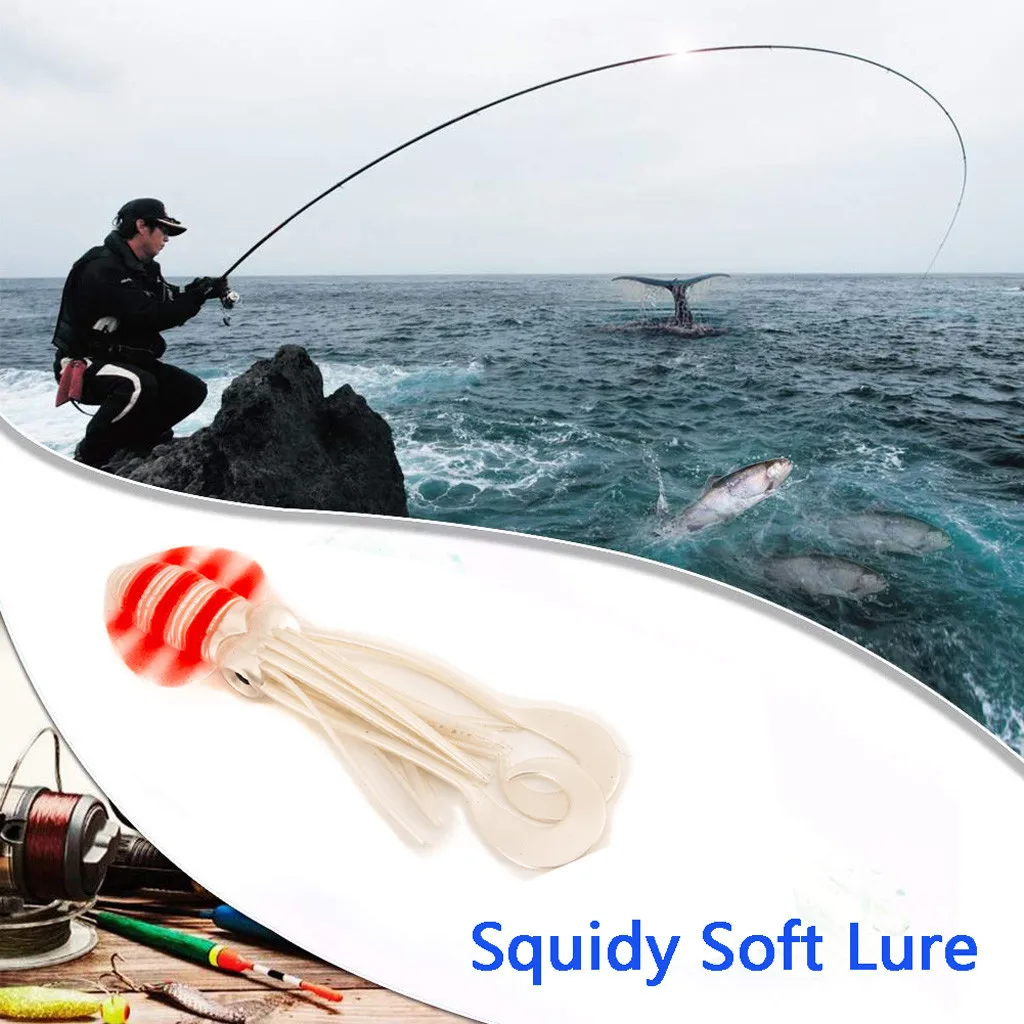 Fishing Lure Squidy Octopus Skirt 1 PCS Soft Plastic Bait 2019 Isca Artificial Trolling fishing lures Tackle Tool 4.0# | Спорт и