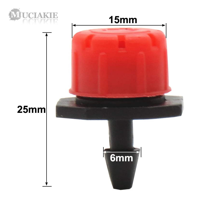 MUCIAKIE 30-1000PCS Adjustable Irrigation Misting Micro Flow Dripper Drip Head 1/4" Hose Garden Sprinklers Garden Watering Tool