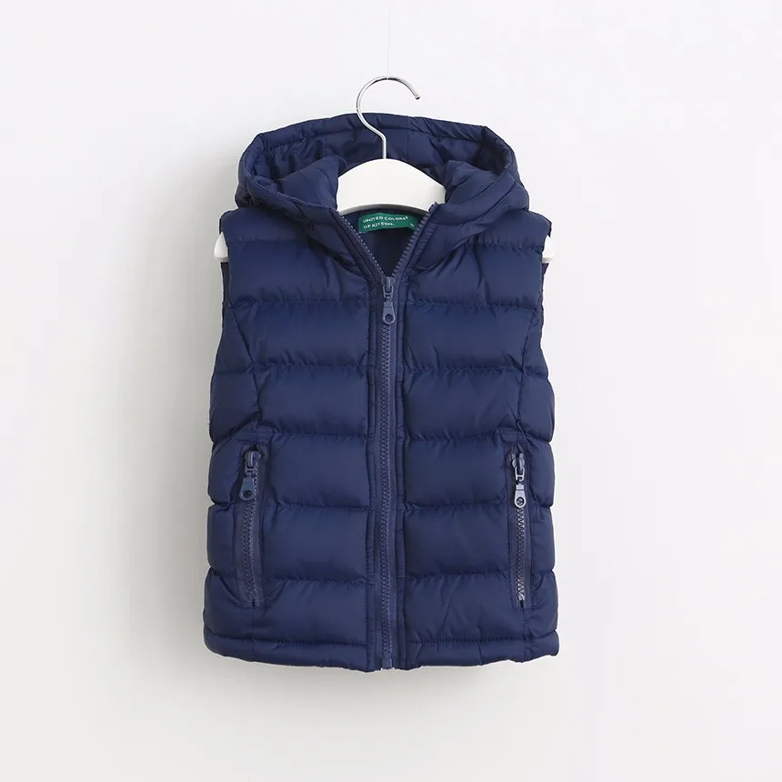 

Children puffer vests waistcoats girls boys Hooded super high quality Kids Autumn winter baby sleeveless Coat Outerwear&Coats