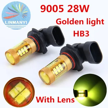 

NEW 2pcs Car Led 9005 28W Fog Lamps 3030 28SMD 4300K High Power Bulbs 12V HB3 Parking Lights Turning led For Ford Driving lights