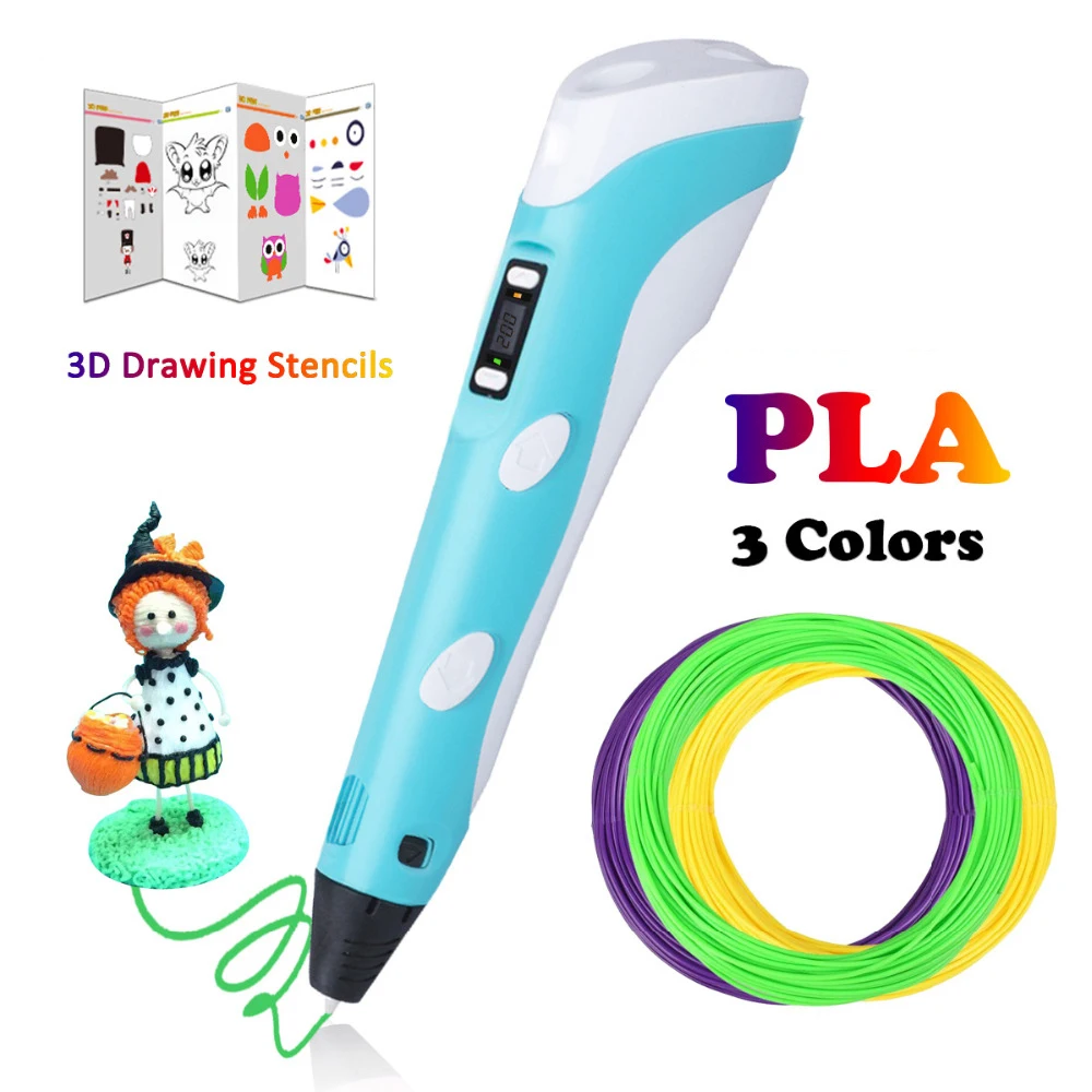 

Printing 3D Pen Birthday Gift Canetas Criativa Lapiz 3D Pen for kids Drawing With PLA Filaments Printing 3D Pen Mais Vendidos