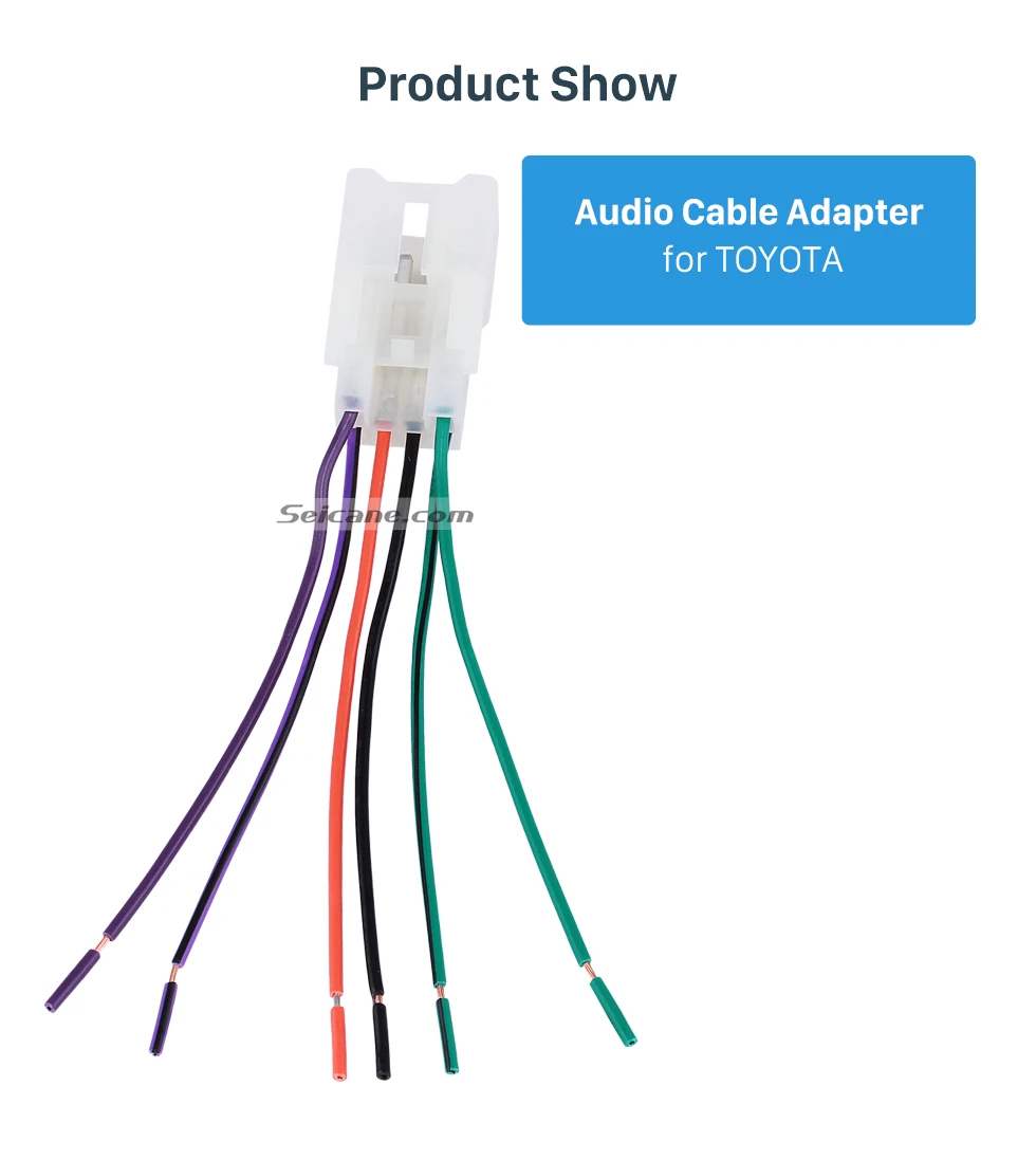 Seicane Авто Аудиомагнитолы автомобильные кабель звук Подключите адаптер для Toyota универсальный BYD F3