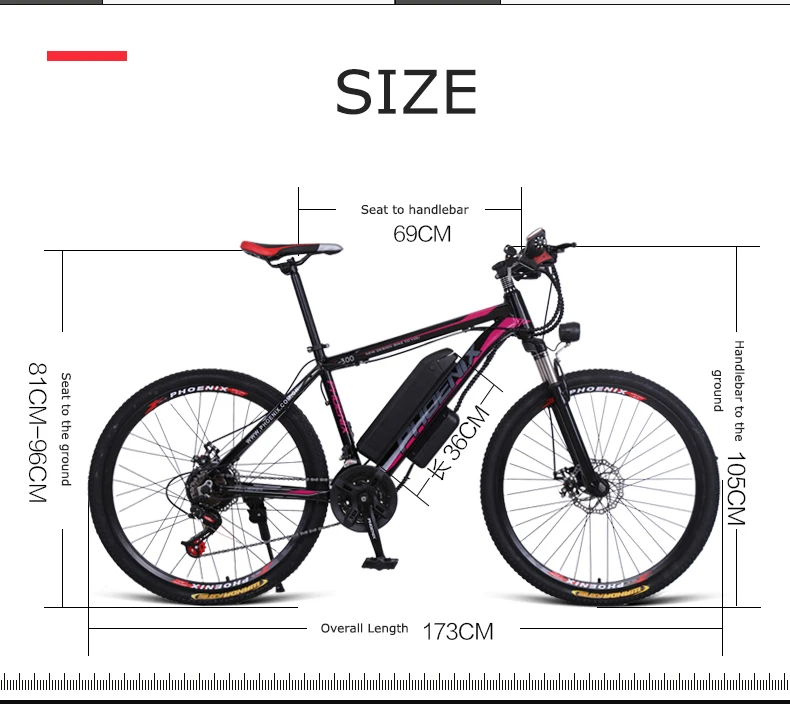 Discount 26inch  electric mountian bike 36V 250W Motor electric bicycle 21/27speed ebike Adults travel bike Mechanical suspension bicycle 1