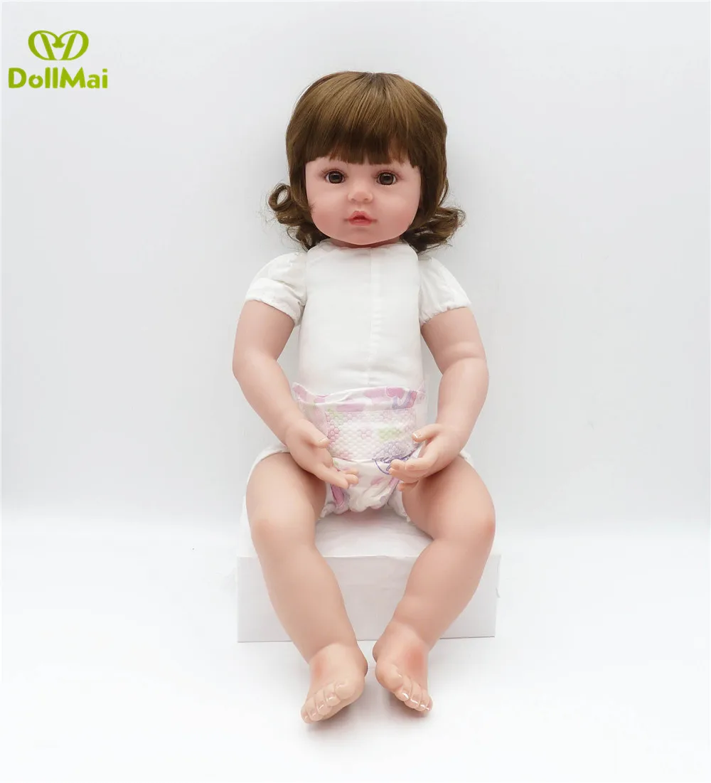 Brinquedos boneca Bebes reborn 2" 60 см виниловый силиконовый reborn baby dolls девочка кукла" малыш "reborn с плюшевый жираф